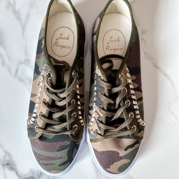 Jack Rogers Carter Camo Sneakers Sz 7 - Picture 3 of 9